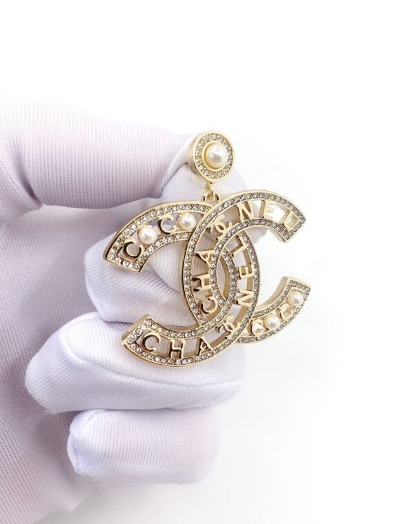 CHANEL CC GOLD EARRINGS - Image 3