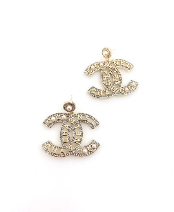 CHANEL CC GOLD EARRINGS - Image 2