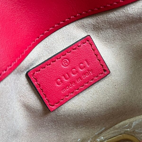 GUCCI GG MARMONT MATELASS SUPER MINI BAG RED 16.5CM 476433 DTDHT 6832 - Image 2