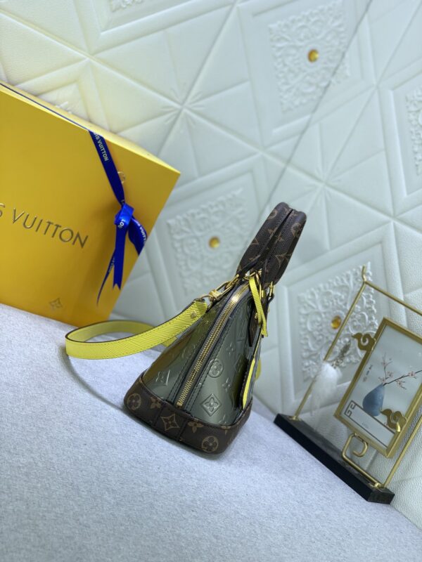 LOUIS VUITTON ALMA BB MONOGRAM VERNIS DARK GREEN 25CM - Image 7