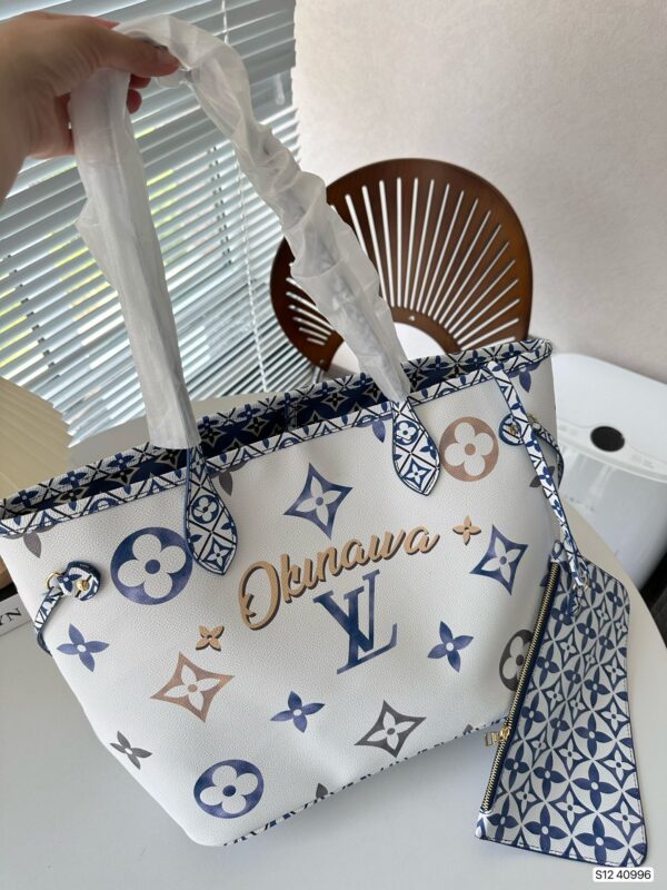LOUIS VUITTON OKINAWA BAG BLUE 33CM - Image 8