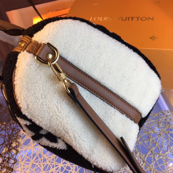 LOUIS VUITTON MONOGRAM TEDDY SPEEDY BANDOULIERE BLACK 30CM - Image 9