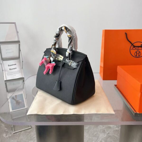 HERMES BIRKIN 35 TOGO LEATHER GOLD HARDWARE BLACK 35CM - Image 5