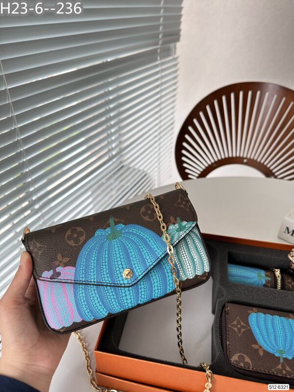 LOUIS VUITTON SET OF 3 ITEMS MONOGRAM BLUE PUMPKIN 18CM - Image 4