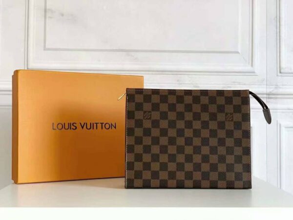 LOUIS VUITTON POCHETTE VOYAGE DAMIER EBENE 25CM - Image 2