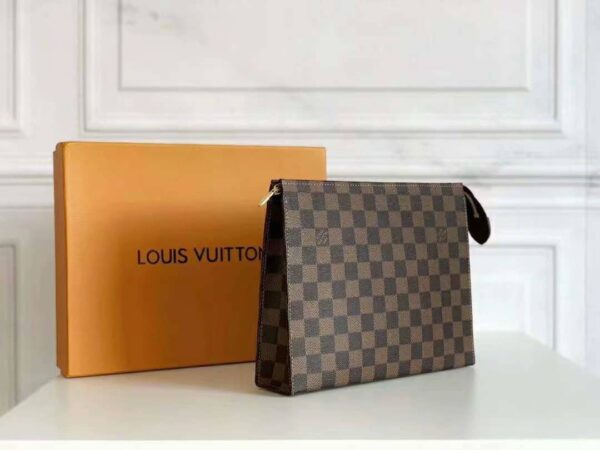 LOUIS VUITTON POCHETTE VOYAGE DAMIER EBENE 25CM - Image 3