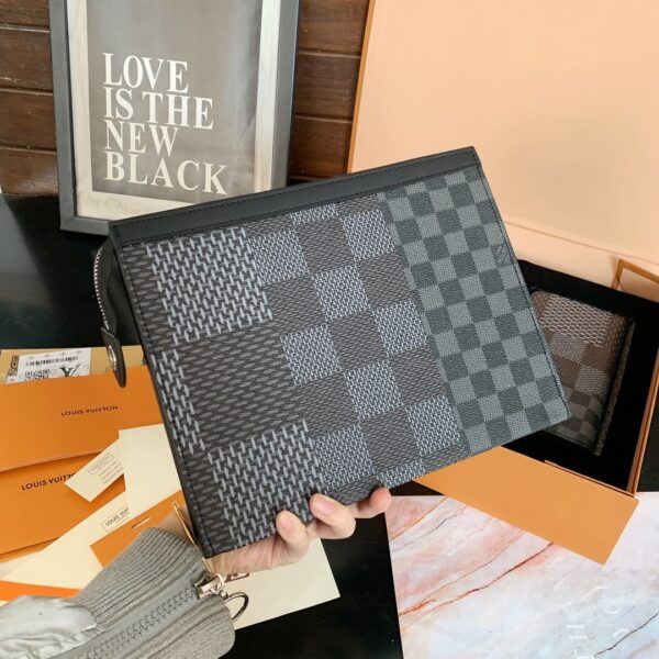 LOUIS VUITTON VOYAGE MM POCHETTE DAMIER GREY 26CM N60444 - Image 2