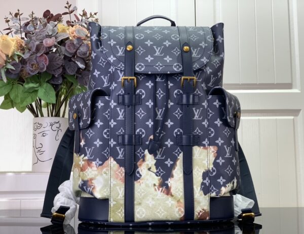 LOUIS VUITTON CHRISTOPHER PM BACKPACK BLUE 48CM - Image 2