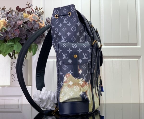 LOUIS VUITTON CHRISTOPHER PM BACKPACK BLUE 48CM - Image 4
