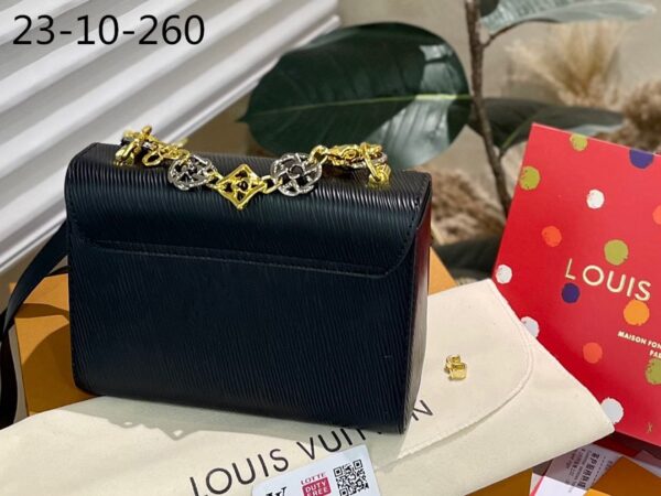 LOUIS VUITTON MM TWIST BAG BLACK 23CM M22773 - Image 5