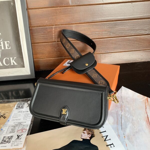 LOUIS VUITTON OFFICIER POUCH WITH STRAP BLACK 23CM M69841 - Image 2