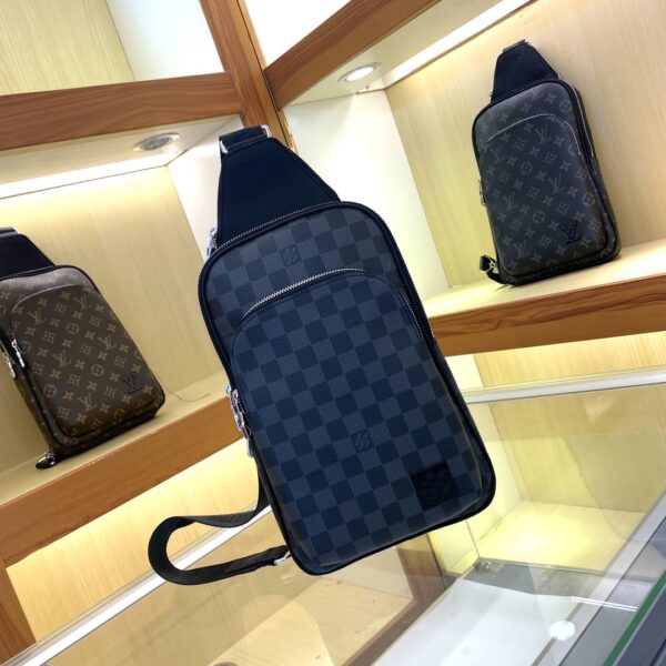 LOUIS VUITTON AVENUE NM CROSSBODY BAG DAMIER BLACK 31CM N45302 - Image 6