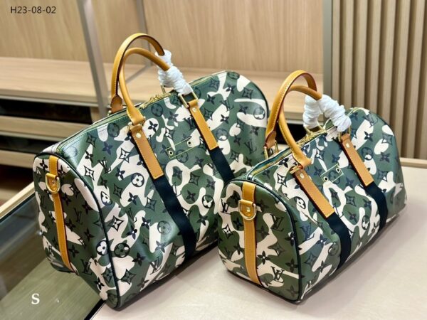 LOUIS VUITTON X TAKASHI MURAKAMI GREEN MONOGRAMOUFLAGE COATED CANVAS SPEEDY 35CM - Image 2