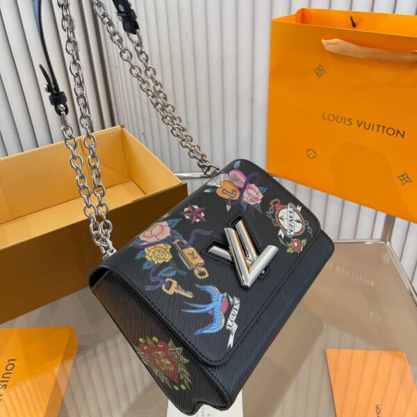 LOUIS VUITTON TWIST BAG BLACK 23CM - Image 3