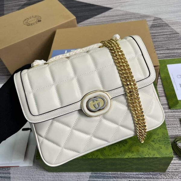 GUCCI DECO SMALL SHOULDER BAG WHITE 25CM 740834 AAB1Q 9022 - Image 5