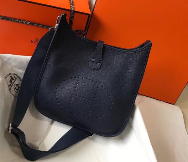 HERMES CLEMENCE EVELYNE PM 30CM BLACK NOIR - Image 2