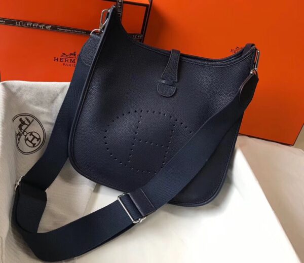 HERMES CLEMENCE EVELYNE PM 30CM BLACK NOIR - Image 3