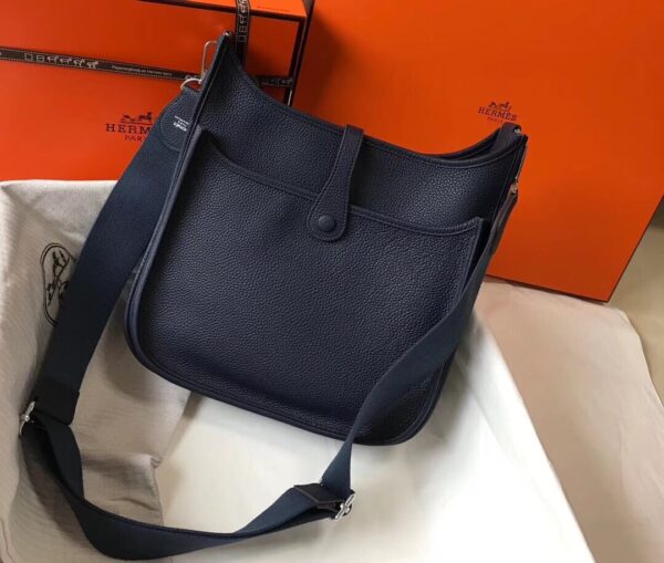 HERMES CLEMENCE EVELYNE PM 30CM BLACK NOIR - Image 4