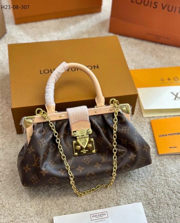 LOUIS VUITTON MONOGRAM CLUTCH BAG BROWN 28CM M46544 - Image 2