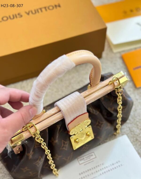 LOUIS VUITTON MONOGRAM CLUTCH BAG BROWN 28CM M46544 - Image 5