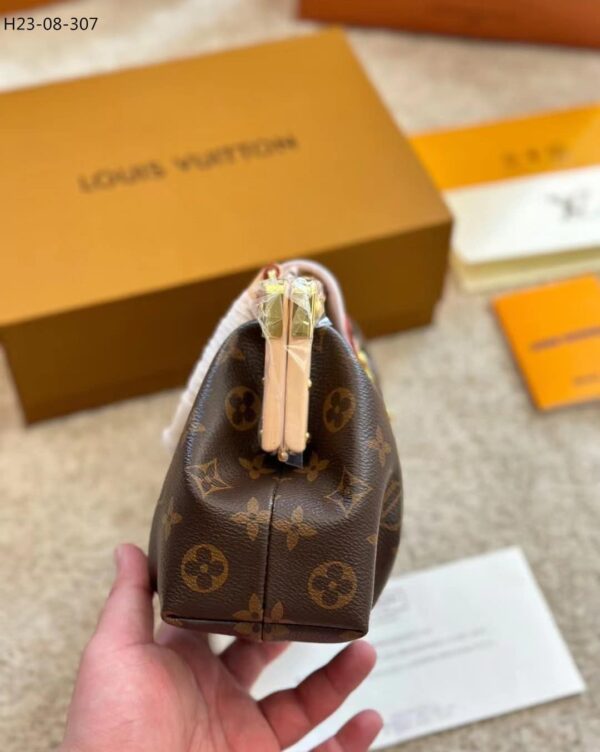 LOUIS VUITTON MONOGRAM CLUTCH BAG BROWN 28CM M46544 - Image 8