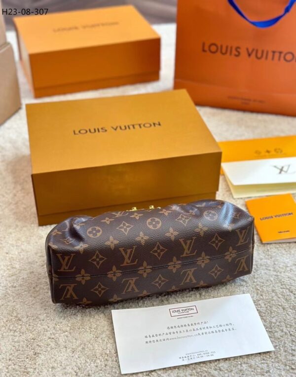 LOUIS VUITTON MONOGRAM CLUTCH BAG BROWN 28CM M46544 - Image 9