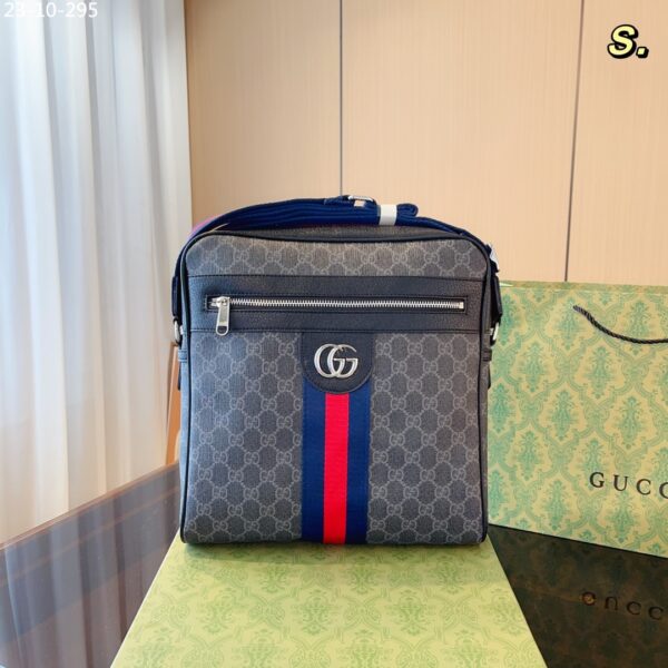 GUCCI OPHIDIA GG BAG BLACK 28CM - Image 2