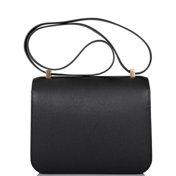 HERMES CONSTANCE 24 TOGO LEATHER GOLD HARDWARE BLACK 24CM - Image 7