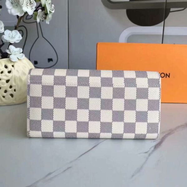 LOUIS VUITTON SARAH WALLET DAMIER AZUR 19CM N63208 - Image 5