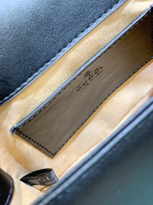 GUCCI GG MARMONT MINI SHOULDER BAG BLACK 18CM ‎739682 AABZC 6832 - Image 9