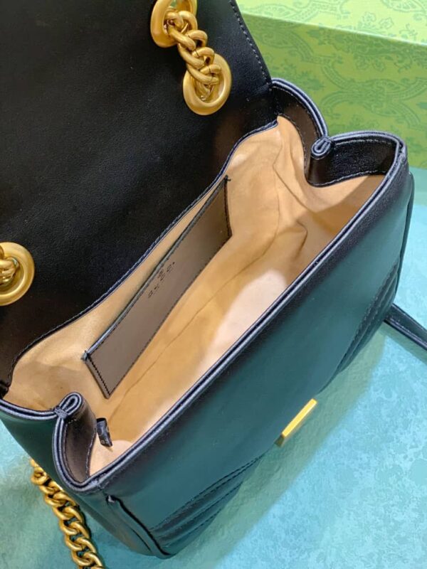 GUCCI GG MARMONT MINI SHOULDER BAG BLACK 18CM ‎739682 AABZC 6832 - Image 10