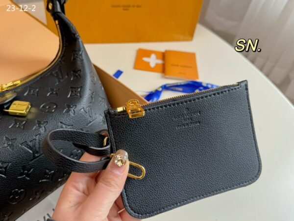 LOUIS VUITTON SAC SPORT BAG MONOGRAM EMPREINTE BLACK 26CM M46610 - Image 5