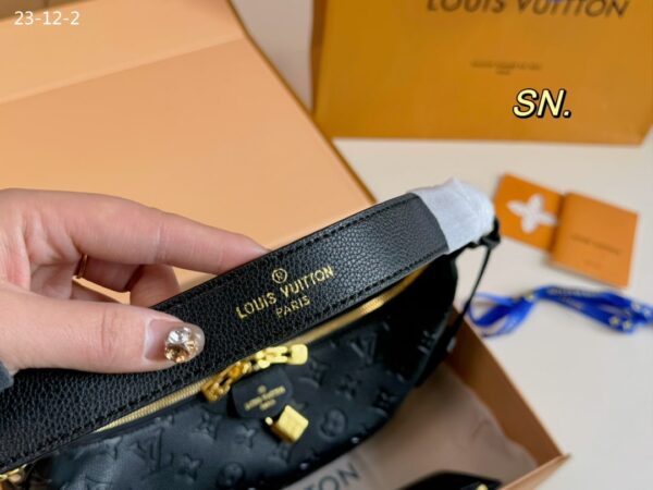 LOUIS VUITTON SAC SPORT BAG MONOGRAM EMPREINTE BLACK 26CM M46610 - Image 3
