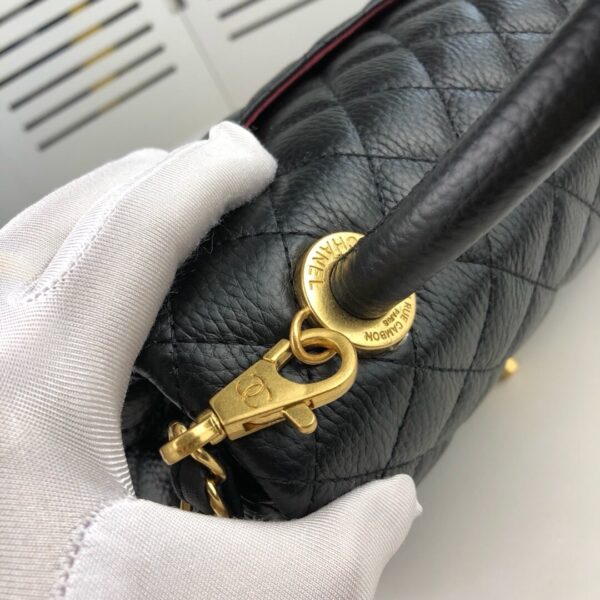 CHANEL MEDIUM COCO FLAP BAG WITH TOP HANDLE 26CM - Image 3