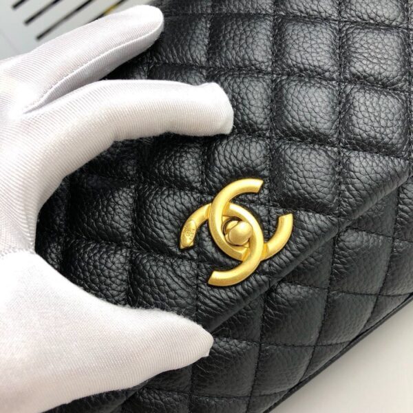 CHANEL MEDIUM COCO FLAP BAG WITH TOP HANDLE 26CM - Image 9
