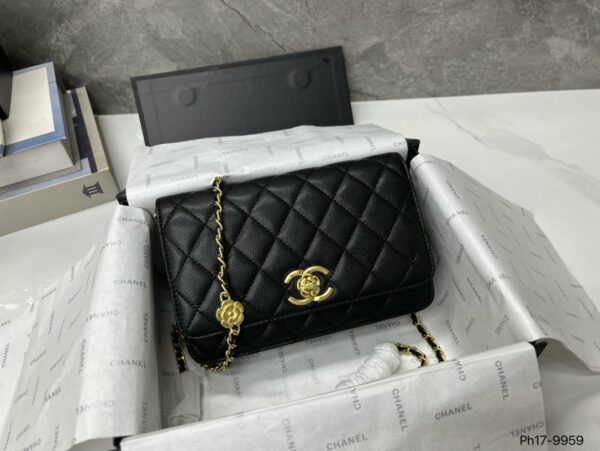 CHANEL WALLET WITH STRAP BLACK 19CM AP3580 B14320 94305 - Image 3