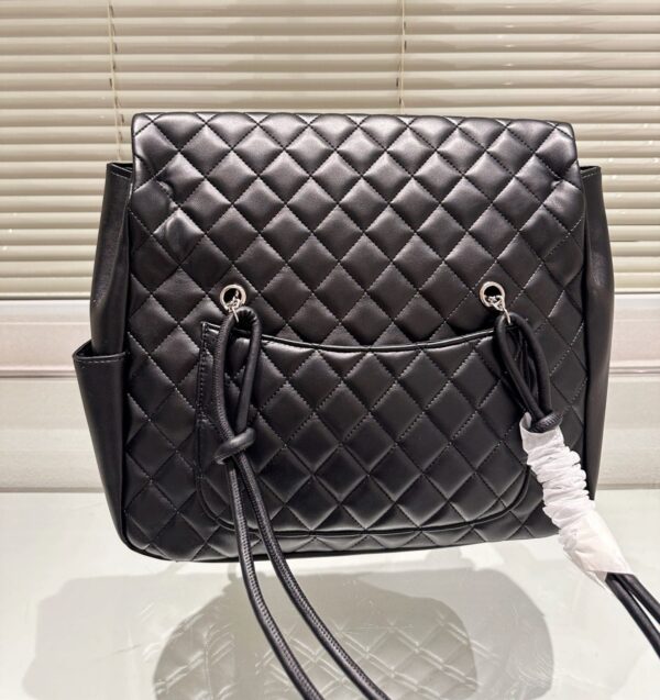 CHANEL CAMBON FLAP TOTE QUILTED LEATHER BLACK 36CM - Image 6