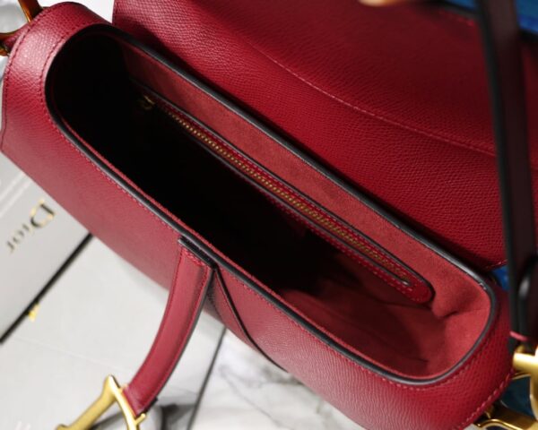 DIOR SADDLE BAG GRAINED RED 25.5CM - Image 2