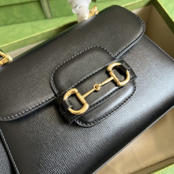 GUCCI HORSEBIT 1955 MINI BAG BLACK 22CM  703848 AAA7G 1000 - Image 6