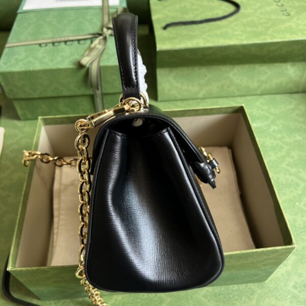 GUCCI HORSEBIT 1955 MINI BAG BLACK 22CM  703848 AAA7G 1000 - Image 7