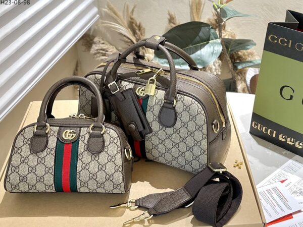 GUCCI OPHIDIA GG MINI TOP HANDLE BAG BROWN 22CM ‎724606 9C2SG 8746 - Image 2