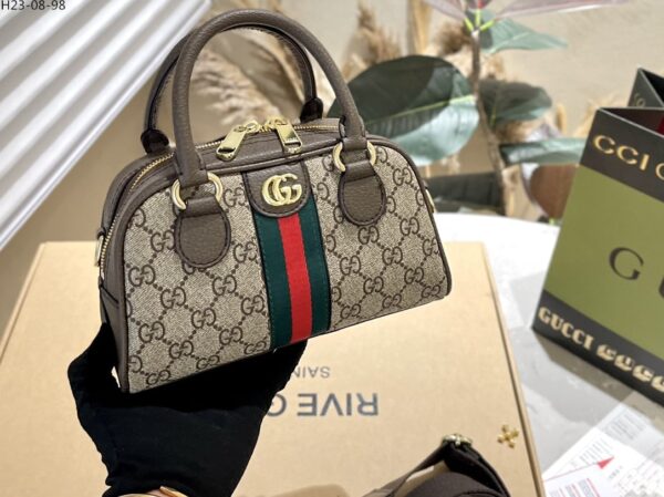 GUCCI OPHIDIA GG MINI TOP HANDLE BAG BROWN 22CM ‎724606 9C2SG 8746 - Image 3
