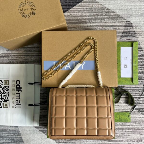 GUCCI DECO SMALL SHOULDER BAG BEIGE 25CM 740834 AAB1Q 2754 - Image 3