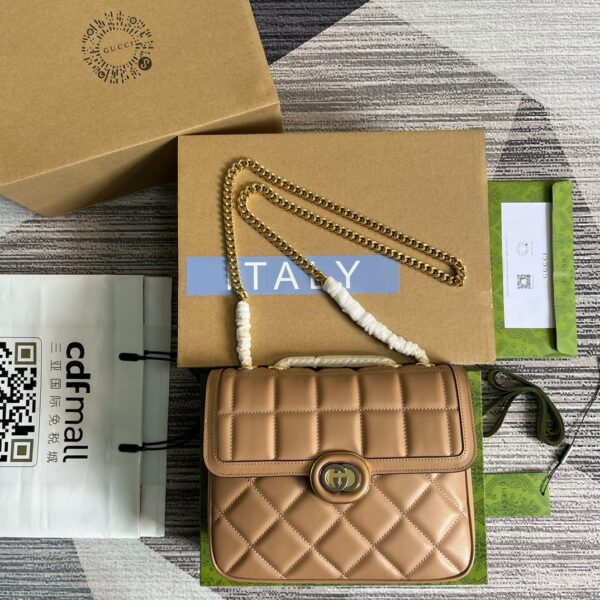 GUCCI DECO SMALL SHOULDER BAG BEIGE 25CM 740834 AAB1Q 2754 - Image 9