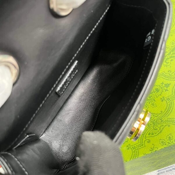 GUCCI DECO MINI SHOULDER BAG BLACK 18CM 741457 AAB7A 1000 - Image 9