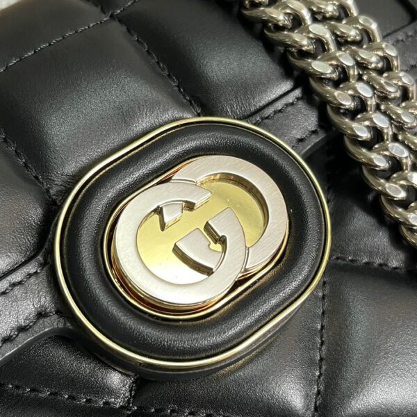 GUCCI DECO MINI SHOULDER BAG BLACK 18CM 741457 AAB7A 1000 - Image 6