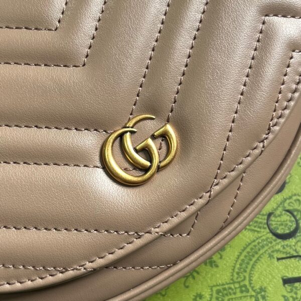 GUCCI GG MARMONT MATELASSÉ CHAIN MINI BAG BEIGE 20CM - Image 3
