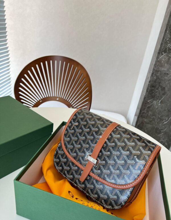 GOYARD BELVEDERE PM BAG BLACK TAN 22CM BELVE3PMLTY01CG03P - Image 2
