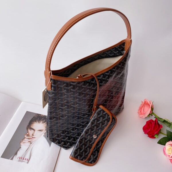 GOYARD BOHÈME HOBO BAG BLACK TAN 42CM BOHEMEPMLTY01CL03P - Image 5