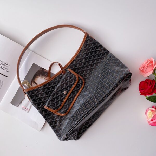 GOYARD BOHÈME HOBO BAG BLACK TAN 42CM BOHEMEPMLTY01CL03P - Image 7